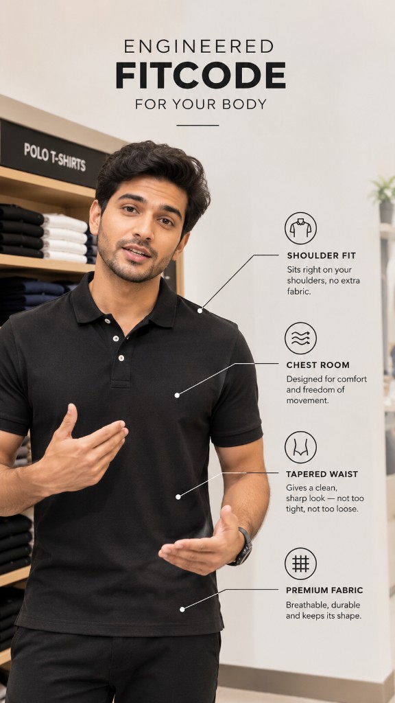 Engineered Fit Code for your body — polo fit callouts